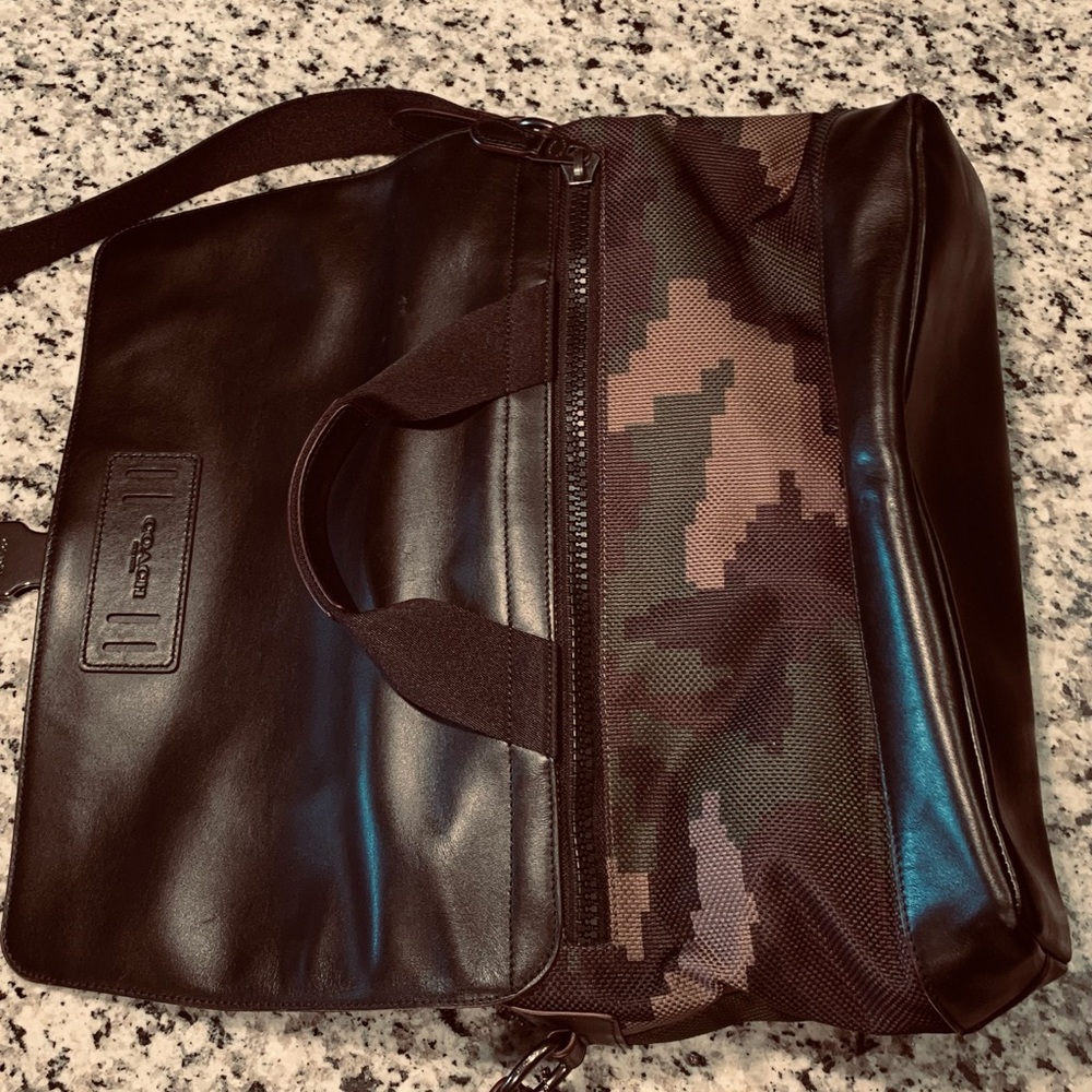Coach, digital camo messenger bag